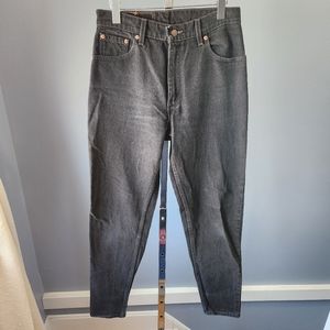 Vintage Levi’s 550 Relaxed Fit Tapered Leg Black Denim Jeans Women's 11 Long USA